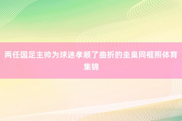 两任国足主帅为球迷孝顺了曲折的圭臬同框照体育集锦
