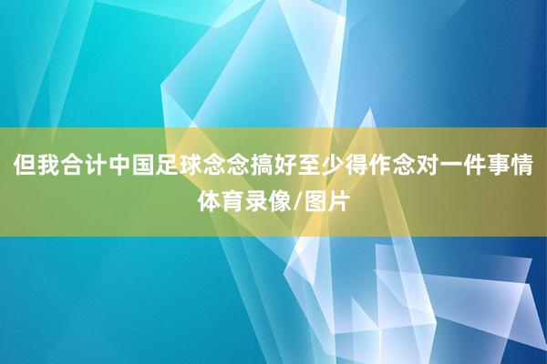 但我合计中国足球念念搞好至少得作念对一件事情体育录像/图片