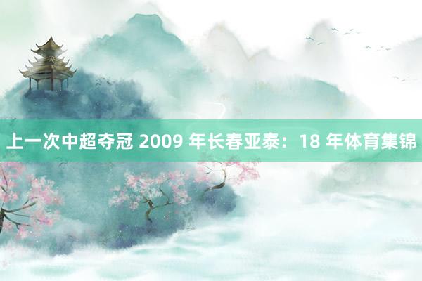 上一次中超夺冠 2009 年长春亚泰:18 年体育集锦
