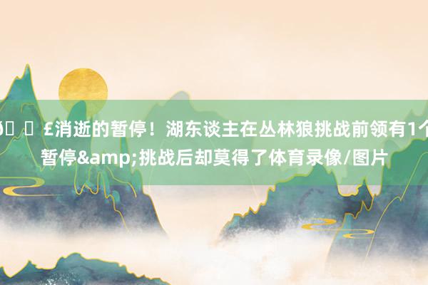 😣消逝的暂停！湖东谈主在丛林狼挑战前领有1个暂停&挑战后却莫得了体育录像/图片