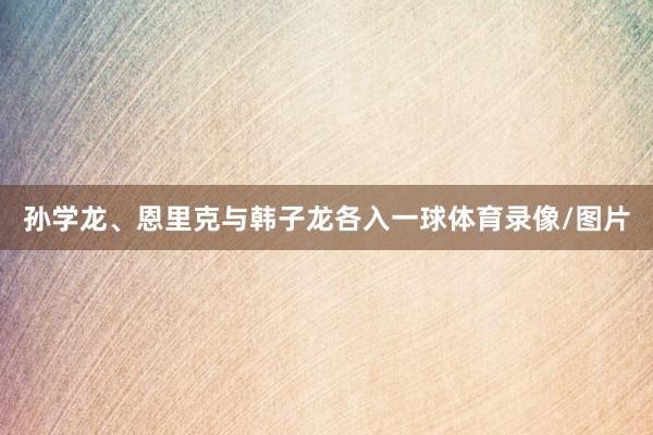 孙学龙、恩里克与韩子龙各入一球体育录像/图片