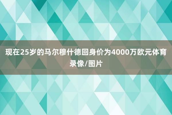 现在25岁的马尔穆什德回身价为4000万欧元体育录像/图片