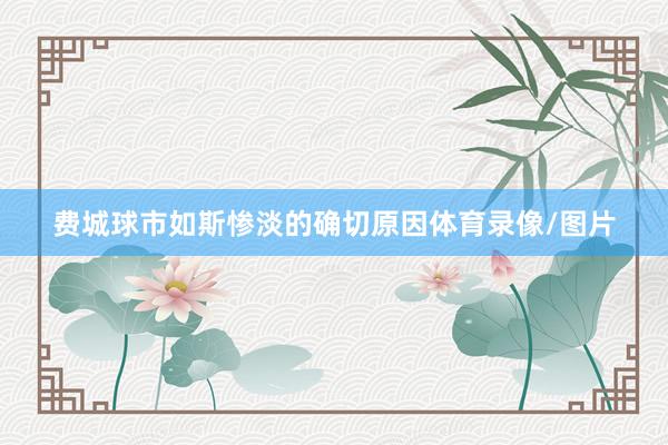 费城球市如斯惨淡的确切原因体育录像/图片