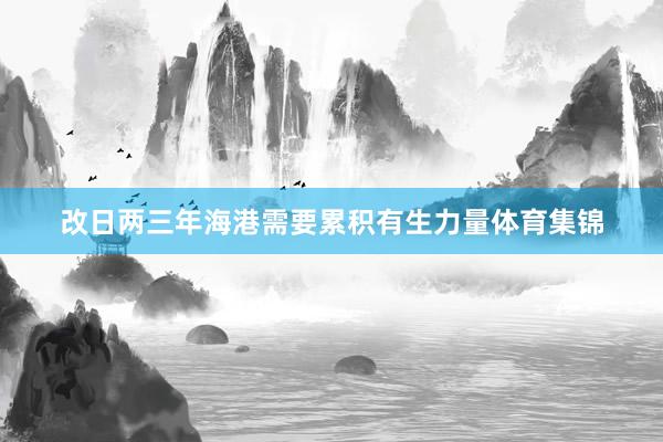 改日两三年海港需要累积有生力量体育集锦