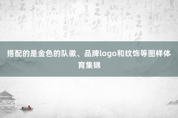 搭配的是金色的队徽、品牌logo和纹饰等图样体育集锦