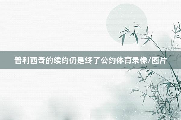 普利西奇的续约仍是终了公约体育录像/图片