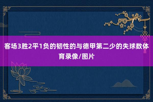 客场3胜2平1负的韧性的与德甲第二少的失球数体育录像/图片