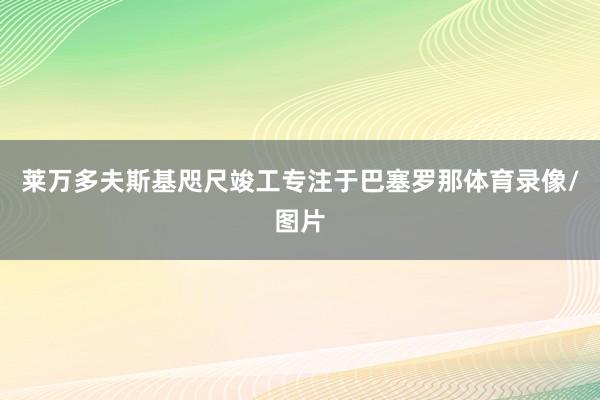 莱万多夫斯基咫尺竣工专注于巴塞罗那体育录像/图片